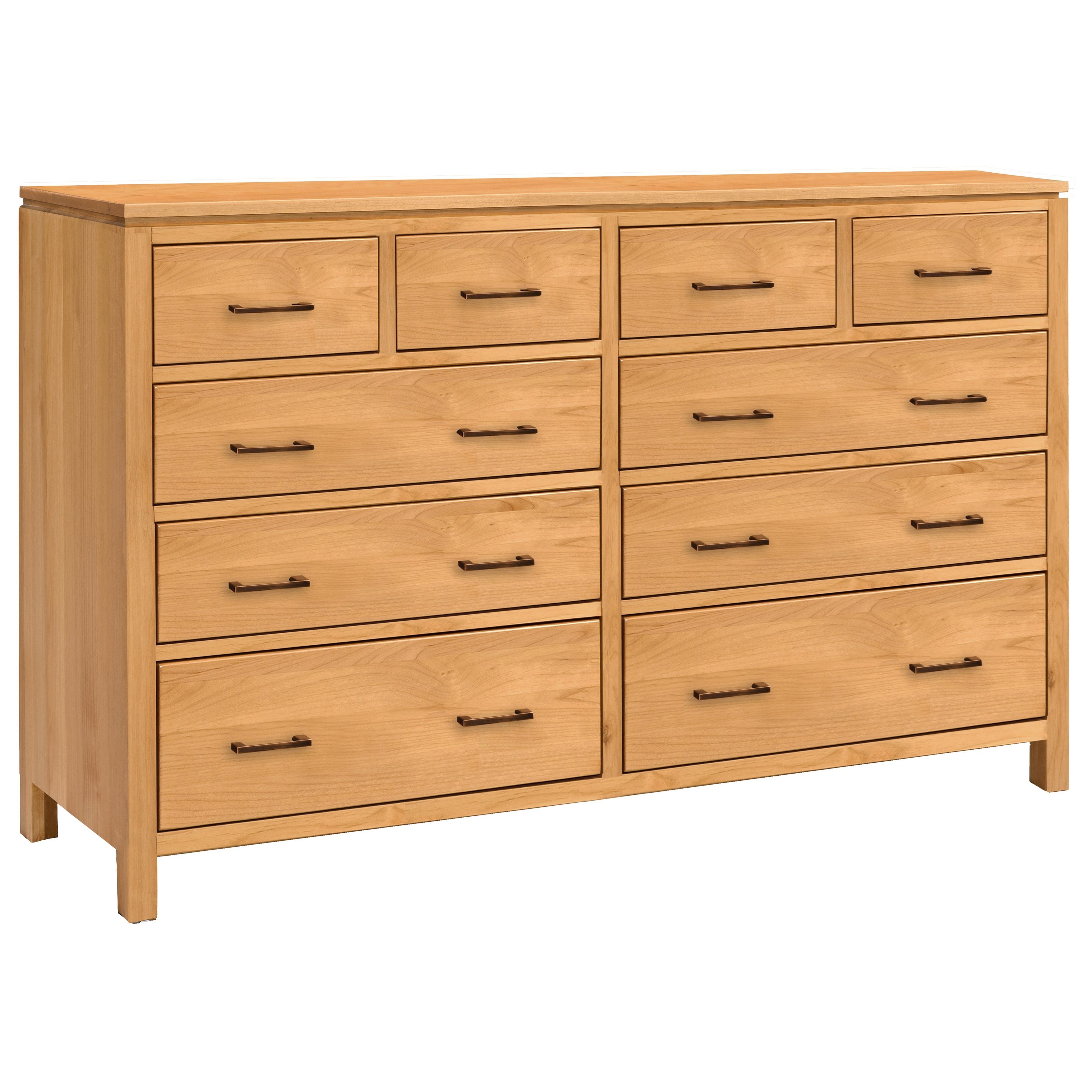 Archbold Furniture 2 West 10 Drawer Dresser with 2 Blanket Drawers